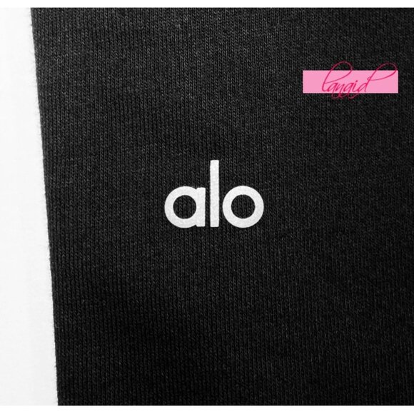 NEW Alo Courtside Tearaway Snap Pants Black High-Rise Buttons Straight Wide Leg - Picture 13 of 15